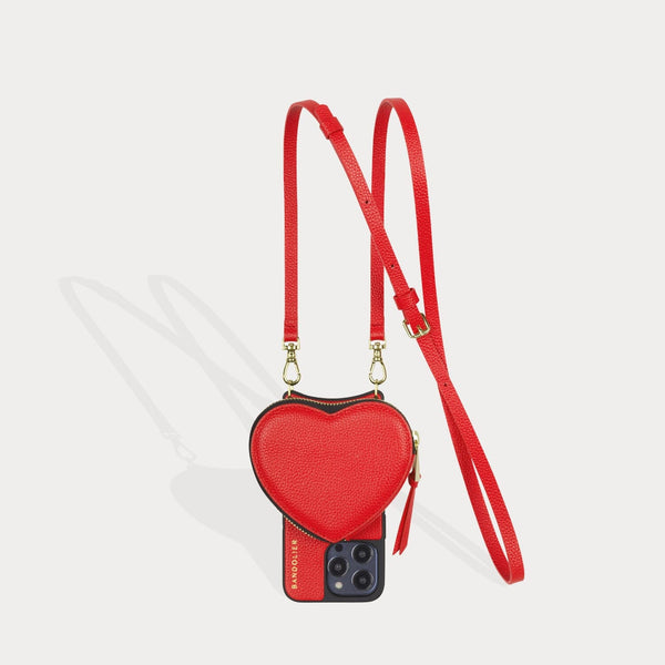 HEART CROSSBODY BAG - Red