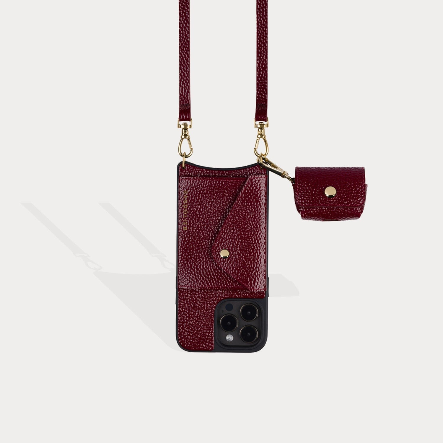 Avery AirPod Clip-On Pouch - Burgundy/Gold Pouch Core Bandolier 