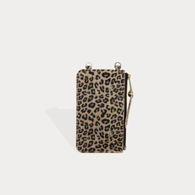 Vegan Leather Classic Pouch - Glitter Leopard/Gold Accessories Bandolier 