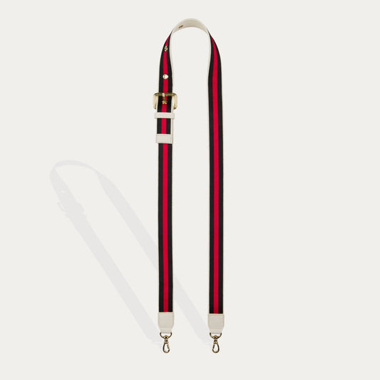 Kimberly Adjustable Strap Only - Ivory/Gold Bandolier 