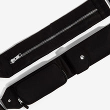 Billie Nylon Crossbody Utility Strap Only - Black/Silver Fashion Strap Bandolier 