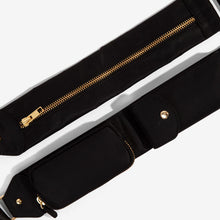 Billie Nylon Crossbody Utility Strap Only - Black/Gold Fashion Strap Bandolier 